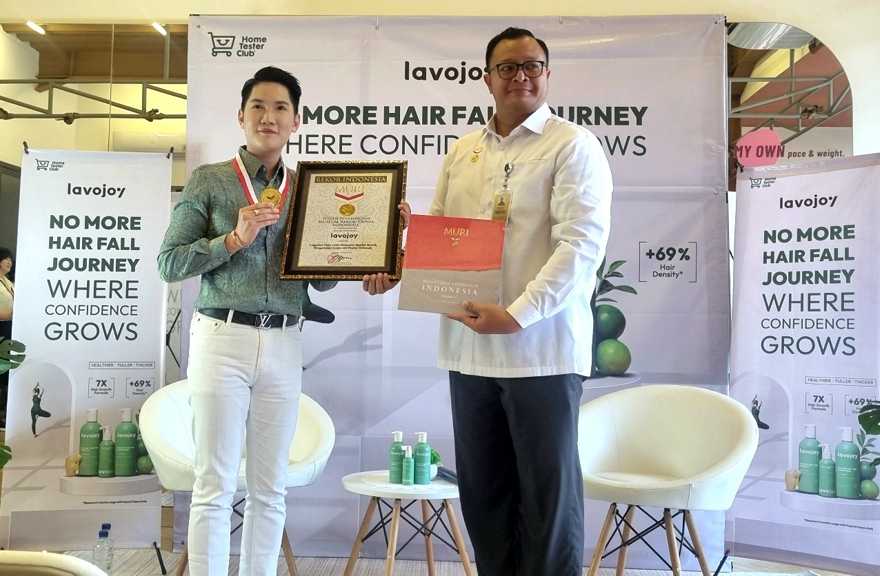Ribuan Orang Unggah Cerita Testimoni Perawatan Rambut Rontok, lavojoy Raih Rekor MURI